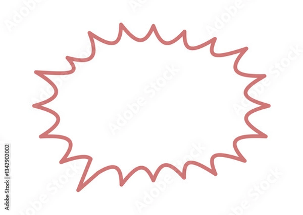 Obraz ポップなギザギザの吹き出し