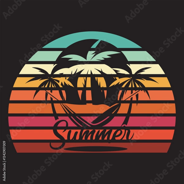 Obraz Stylish Summer T-Shirt Graphics