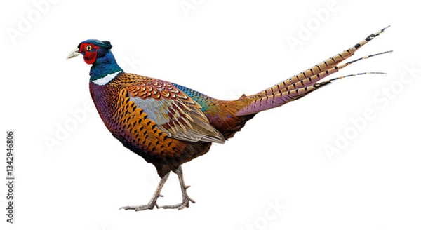 Obraz pheasant isolated on white background