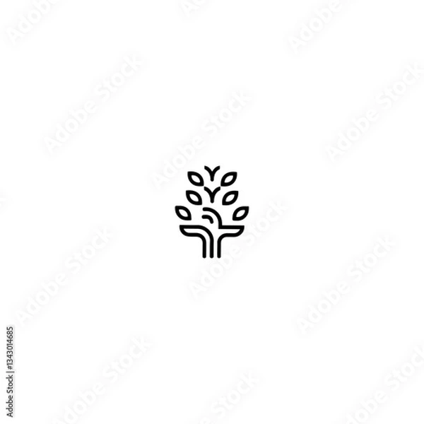 Fototapeta tree logo , bulb, light, idea, icon, lamp, energy, symbol, electricity, lightbulb, concept, vector, ideas, electric, power, innovation, button, bright, light bulb, technology, business, illustration, 