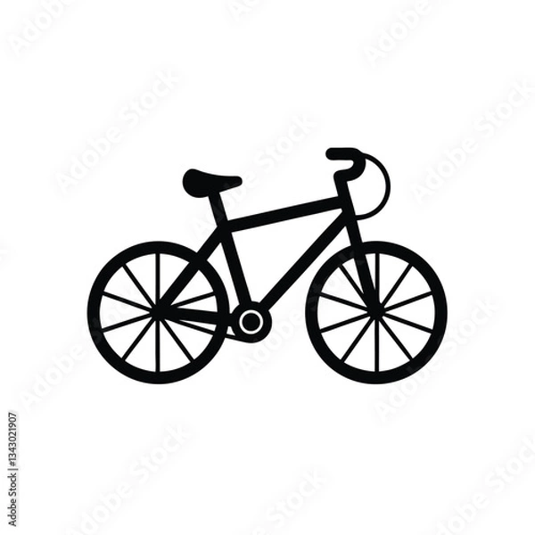 Fototapeta vintage bicycle isolated on white vector illustration