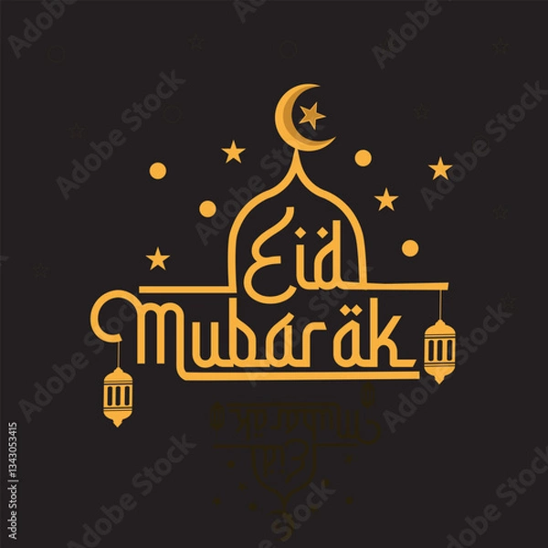 Fototapeta Eid Mubarak Premium vector 