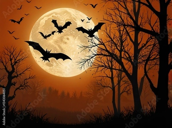 Fototapeta halloween background with pumpkin