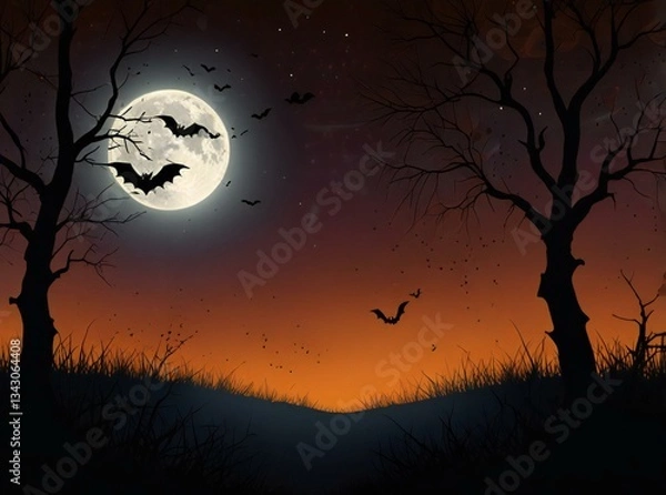 Fototapeta halloween background with bats