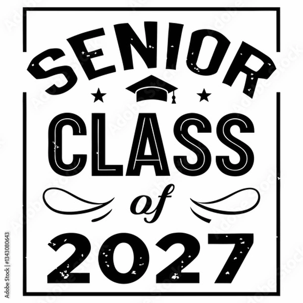 Fototapeta Classic Grunge Textured School Year 2027