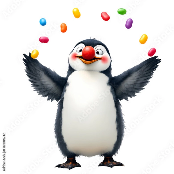 Obraz penguin on white background