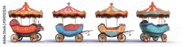 Fototapeta Carousel Carts