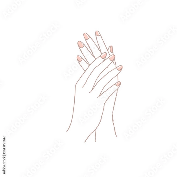 Fototapeta ハンドケア　きれいな手　
