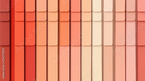 Fototapeta Seamless Gradient Color Palette in Warm Peach and Coral Tones