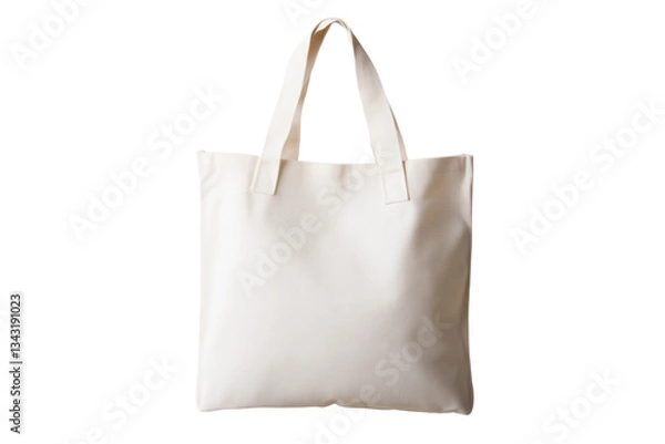 Fototapeta White canvas bag with a design on it, isolated