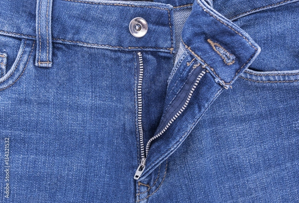 Fototapeta Zipper denim pants.