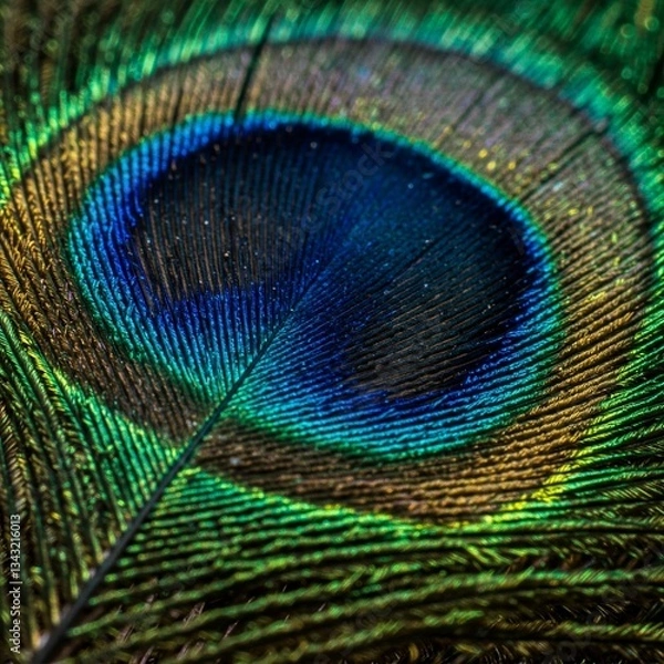 Fototapeta peacock feather close up