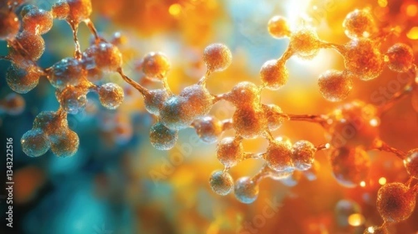Fototapeta A vital molecule, CoQ10, residing deep within our cells, plays a crucial role in generating energy for our bodies, a hidden champion in the symphony of life.