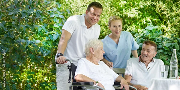 Fototapeta Care of the elderly