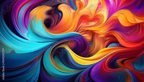 Fototapeta vibrant swirls an abstract masterpiece of color and form