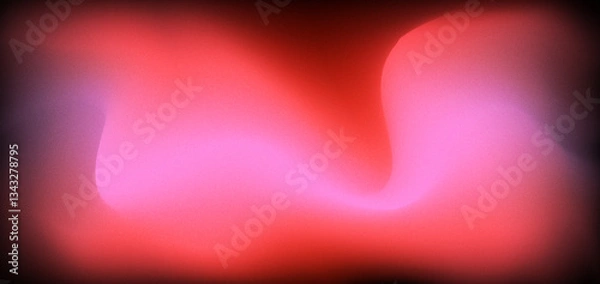 Fototapeta An abstract background featuring a soft mesh gradient with red and pink hues. The rough texture adds a retro and futuristic aesthetic, ideal for digital designs, wallpapers, and creative projects.