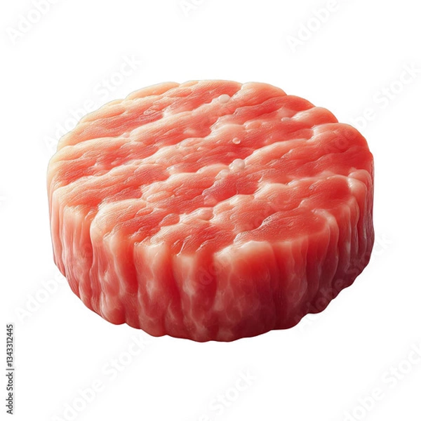 Obraz Raw meat cutlet isolated on transparent background