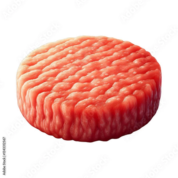 Obraz Raw meat cutlet isolated on transparent background