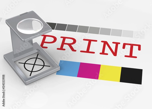 Fototapeta Registration Mark and Magnifier, 3D