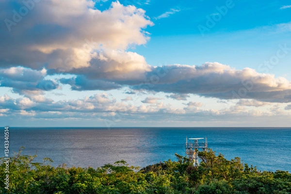 Obraz 日没前の水平線