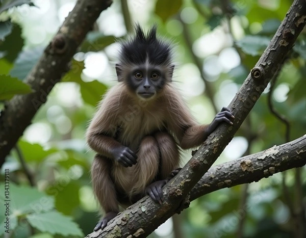 Fototapeta monkey baby cute tree