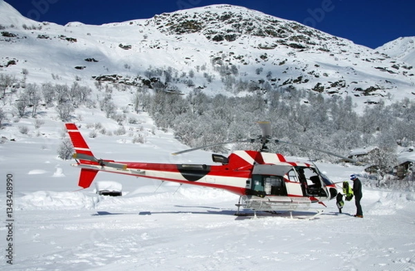 Obraz hélicoptère a l'altiport