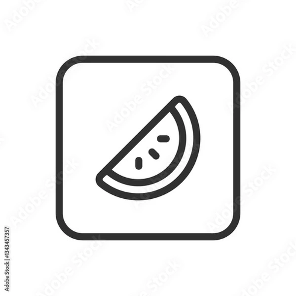 Fototapeta Watermelon Icon - Modern Simple Flat Vector for Web and Mobile