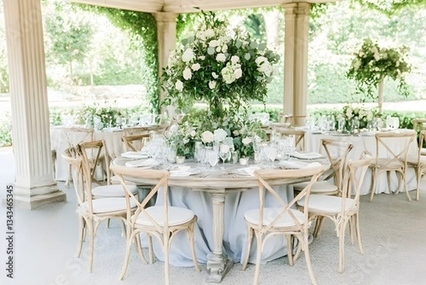 Obraz Elegant Outdoor Wedding Reception Table Setting