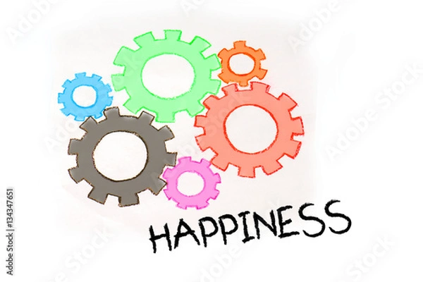 Fototapeta Gears and INSPIRATION mechanism