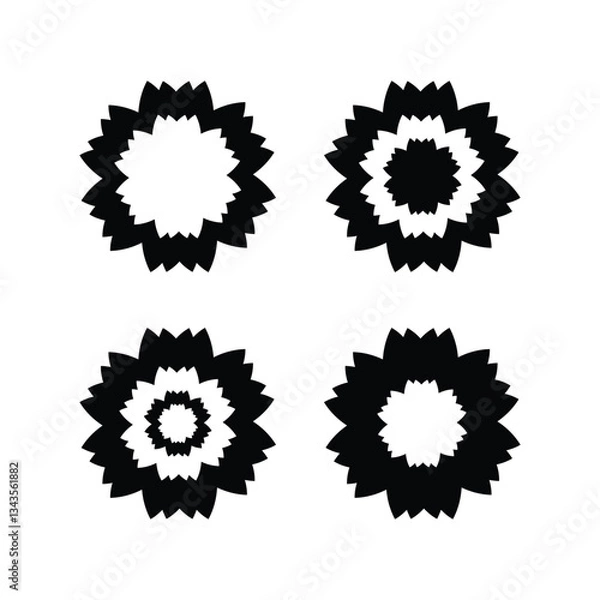 Fototapeta flower icon set 