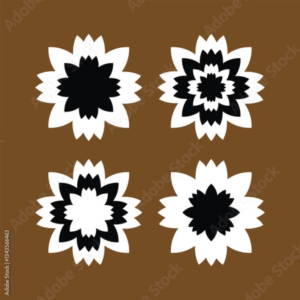Obraz abstract flower icon set