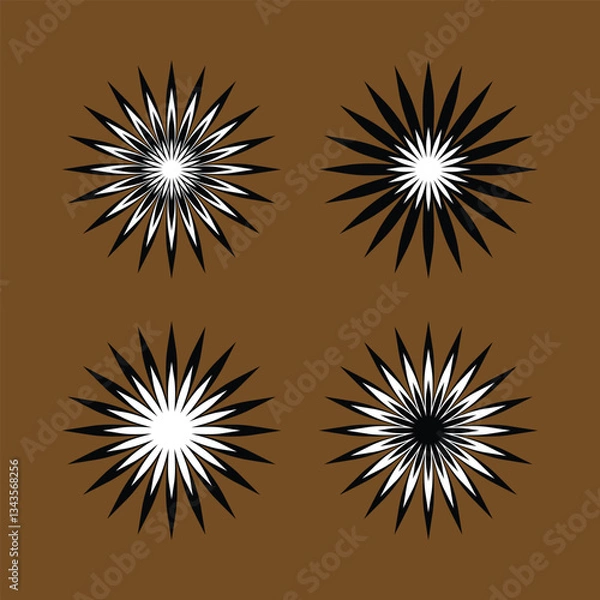 Fototapeta flower icon set 