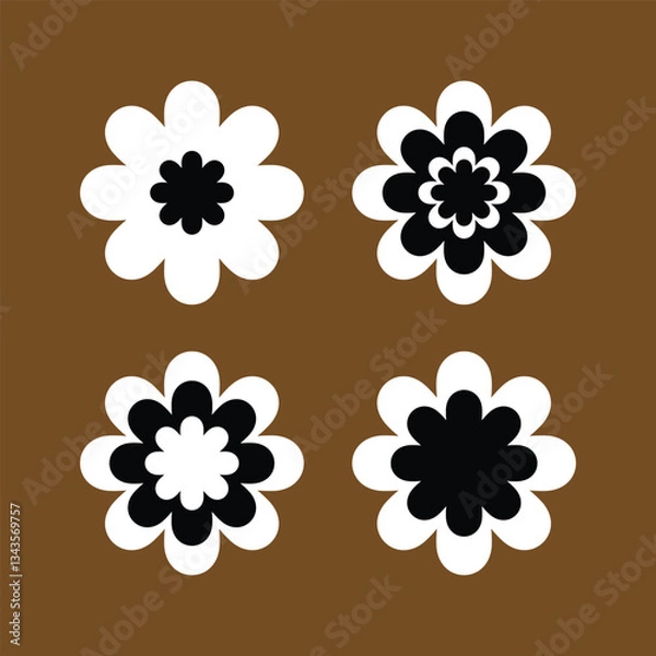 Obraz abstract flower icon 