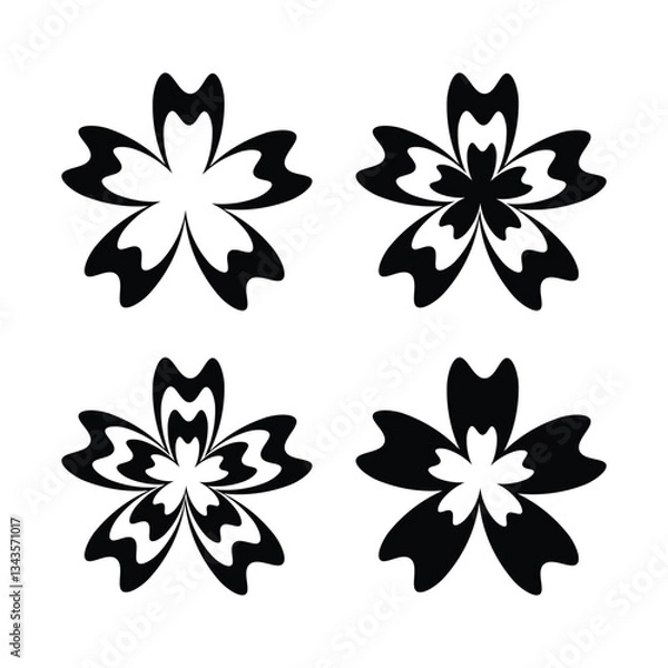 Obraz abstract flowers icon  