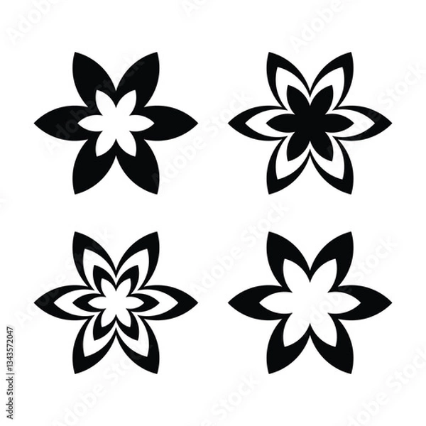 Obraz abstract flowers icon 