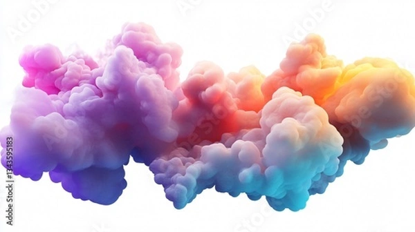 Obraz Vibrant 3D Render Abstract Fantasy Sky Background for Creative Design Projects