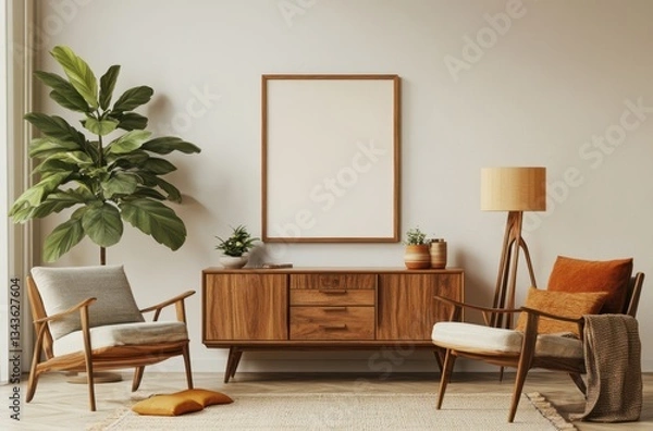 Fototapeta A beautifully designed workspace featuring a widermonito,screen