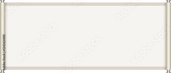 Obraz Ancient Chinese Traditional Scroll, Elegant Oriental Banner with Classic Patterns, suitable for various Oriental and Chinese-style designs, as well as festivals and celebrations.