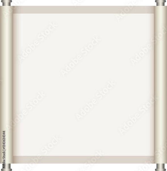 Obraz Ancient Chinese Traditional Scroll, Elegant Oriental Banner with Classic Patterns, suitable for various Oriental and Chinese-style designs, as well as festivals and celebrations.