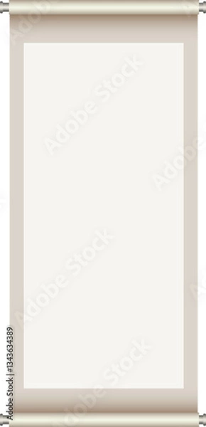 Obraz Ancient Chinese Traditional Scroll, Elegant Oriental Banner with Classic Patterns, suitable for various Oriental and Chinese-style designs, as well as festivals and celebrations.