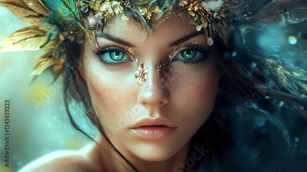 Obraz Stunning Fantasy Character Portrait with Beautiful Model - Creative Image