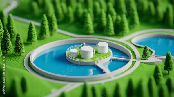 Obraz Efficient water management policy is crucial for sustainability and environmental health
