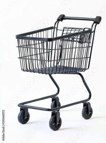 Obraz Empty shopping cart on white background (1)