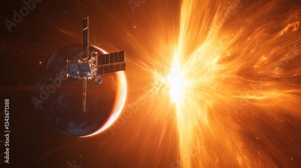 Obraz Spacecraft and a Solar Flare