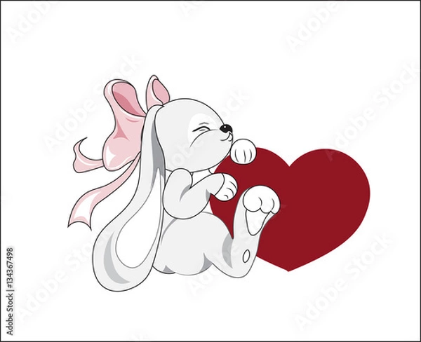 Obraz rabbit in love