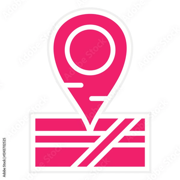 Obraz Location Pin Vector Design Icon Style