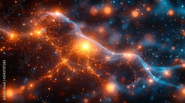 Fototapeta Abstract cosmic nebula swirling through space