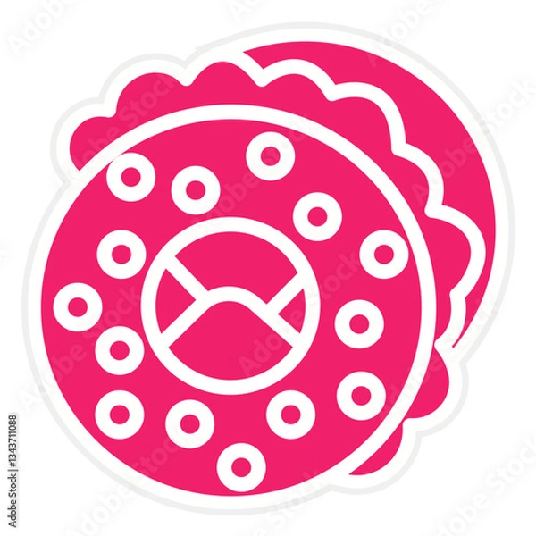 Fototapeta Vector Design Bagel Icon Style