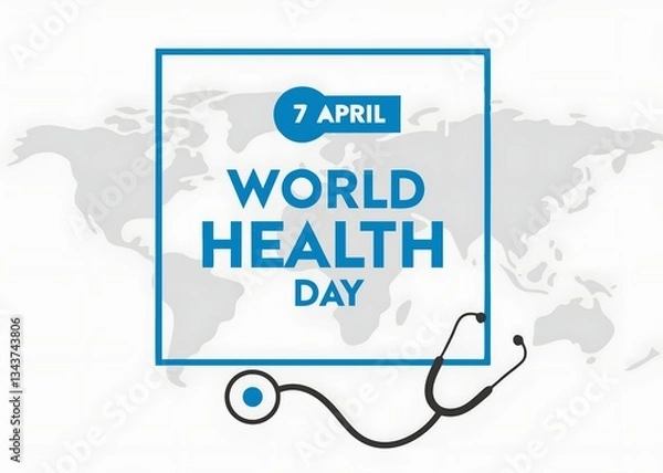 Fototapeta World Health Day April 7 – Healthcare and Well-Being Concept