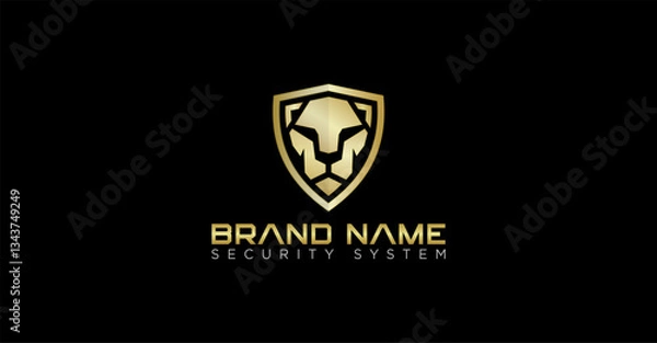 Obraz Lioness Panther Shield Logo